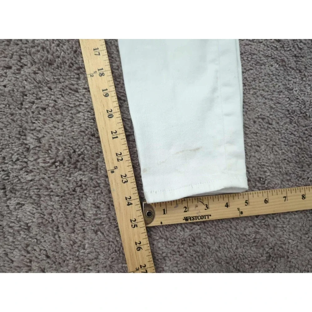 Free‎ People Jeans Womens 29 White Mid Rise Skinny Distressed Stretch Casual